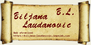 Biljana Laudanović vizit kartica